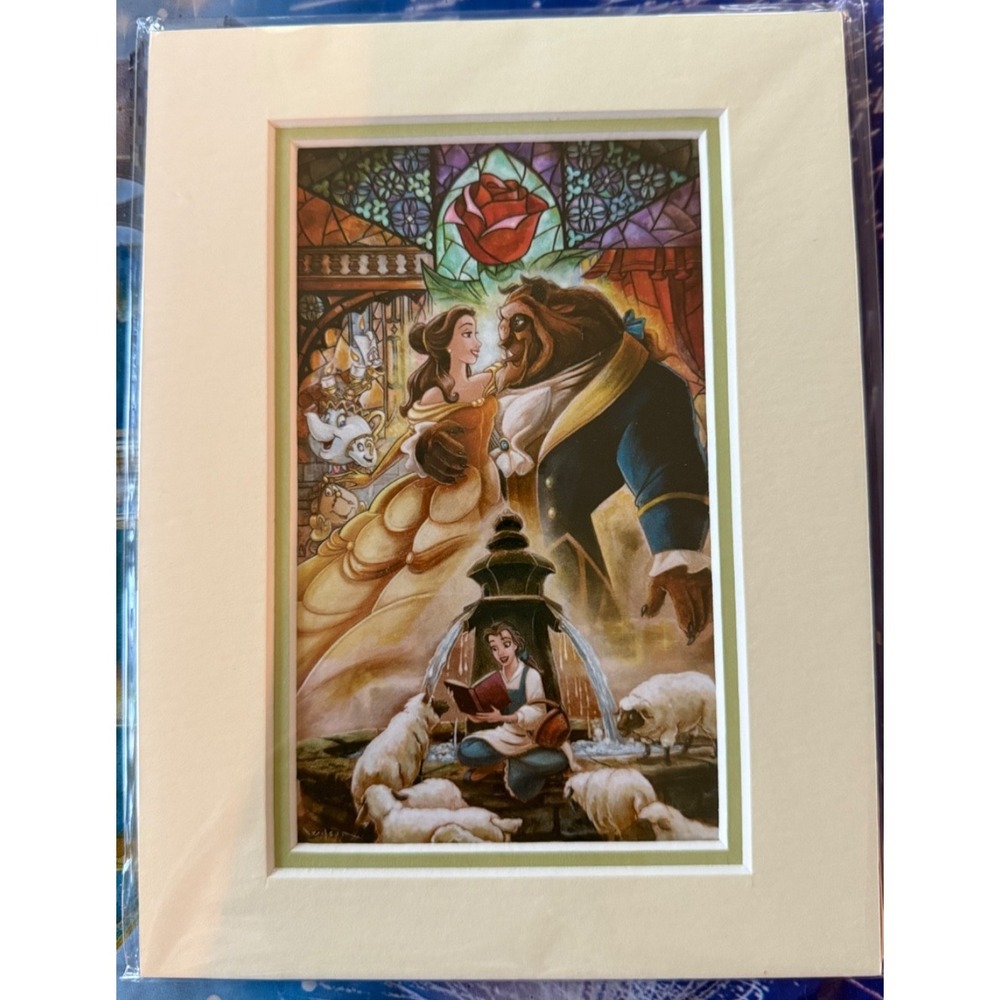 2026 Disney Parks Darren Wilson Belle Beauty & The Beast Print 18"x14" Matted